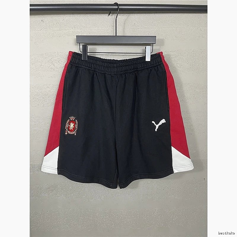 Balenciaga Retro Black and Red Shorts