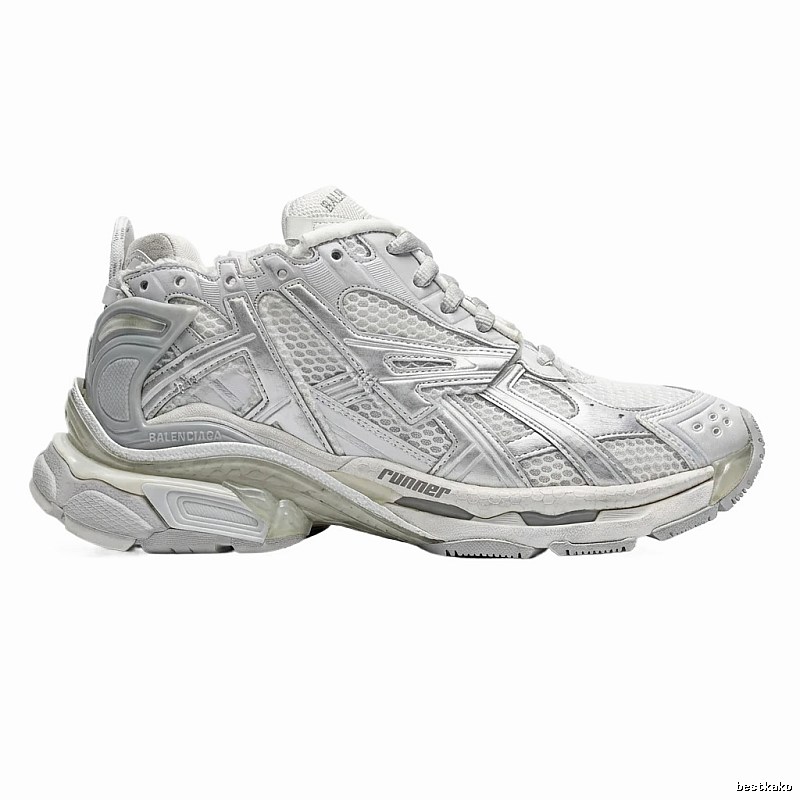 Balenciaga Retro Style White and Grey Sneakers