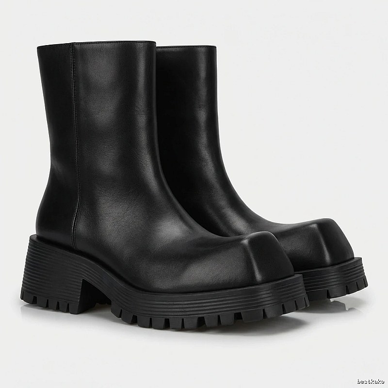 Balenciaga rubber black short boots