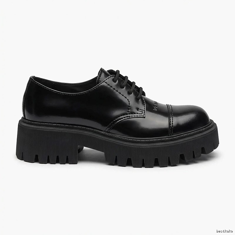Balenciaga thick-soled British-style leather shoes