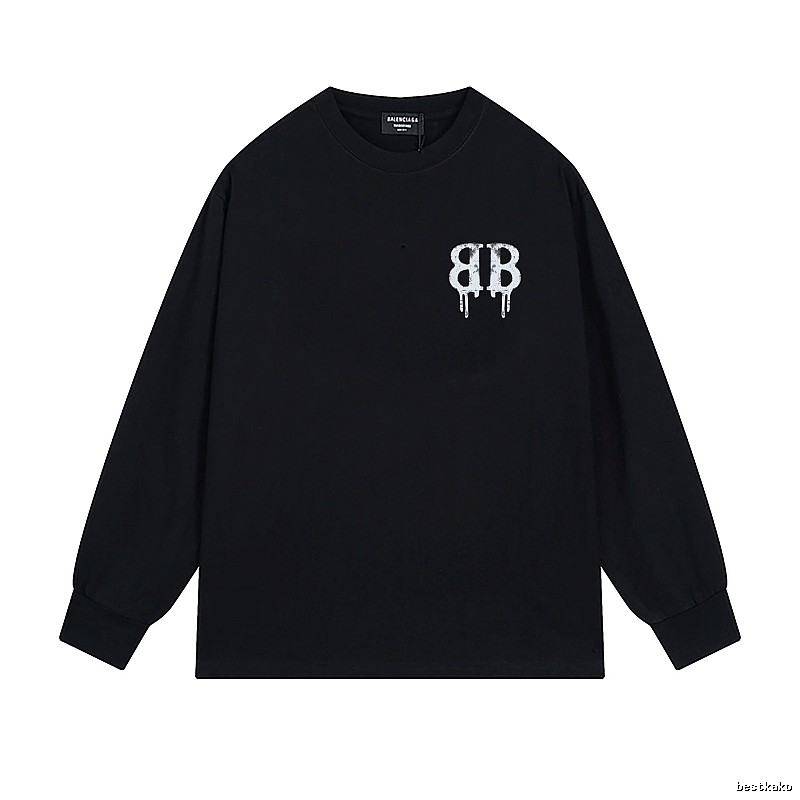 Balenciaga's dark style black long T-shirt