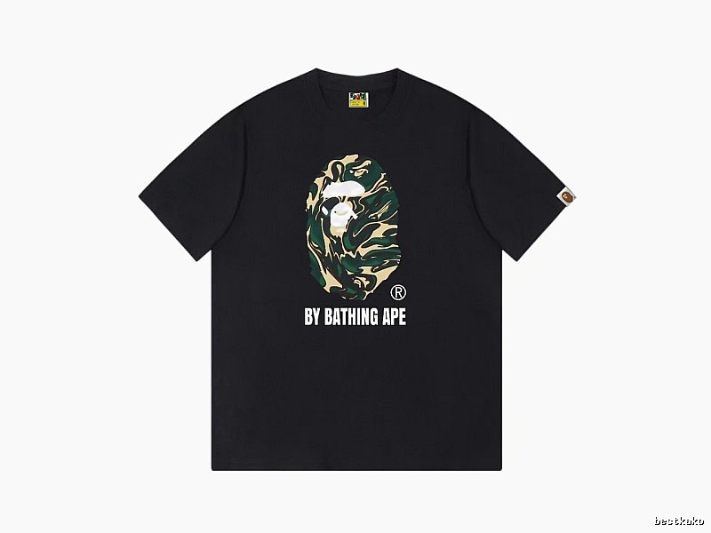 Bape camouflage style black T-shirt
