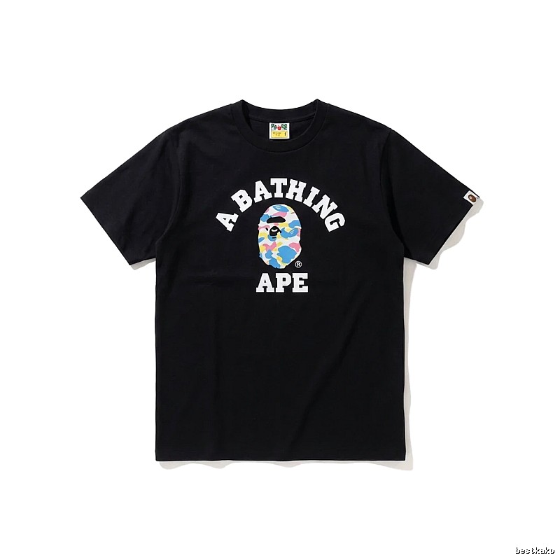 Bape camouflage style black T-shirt
