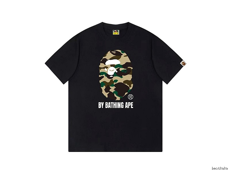 Bape camouflage style black T-shirt