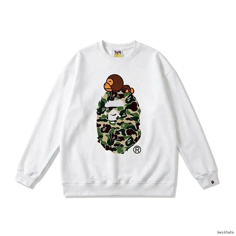 Bape camouflage style white sweatshirt