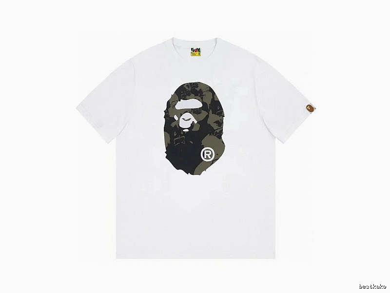 Bape camouflage style white T-shirt