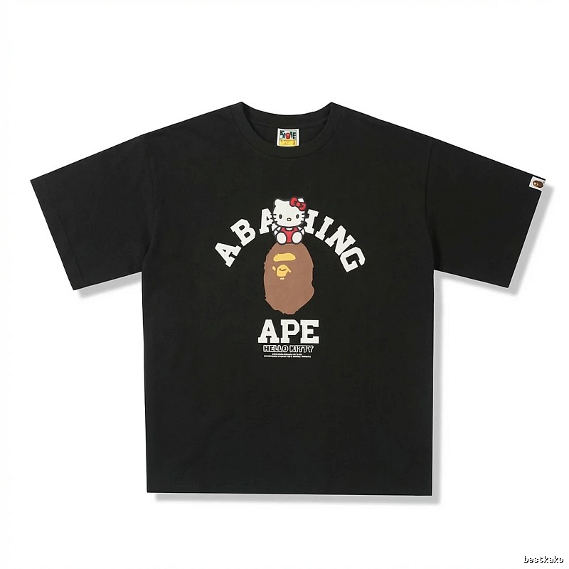 Bape Co-branded Black Trendy T-shirt
