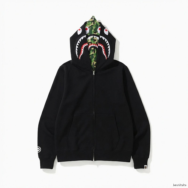 Bape Shark Camouflage Style Black Sweatshirt