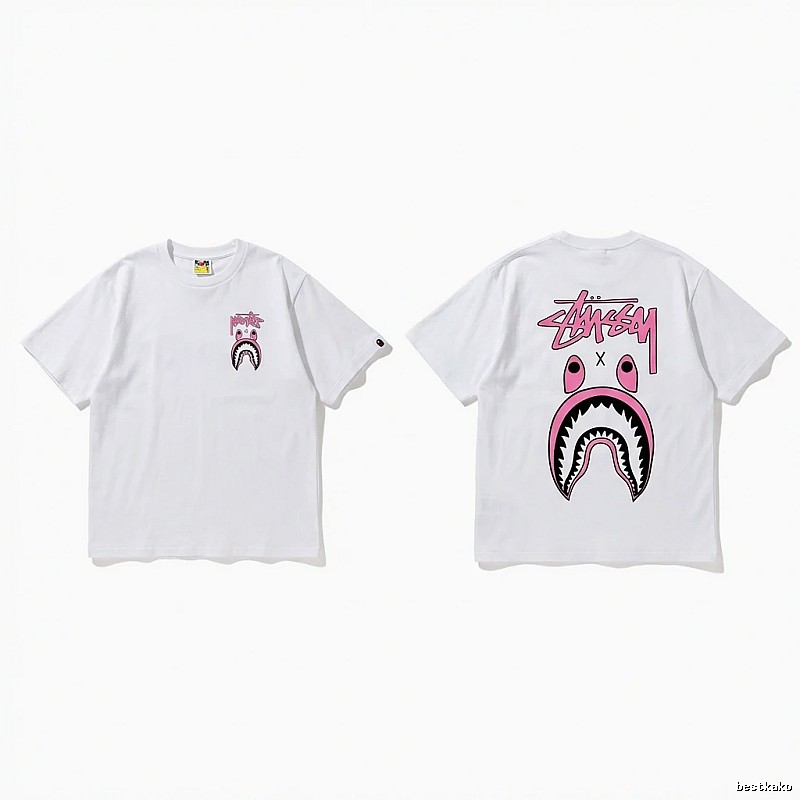 Bape Shark Co-branded White T-shirt