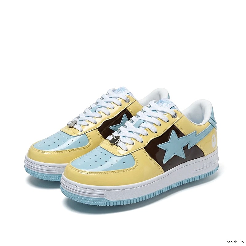 Bape Star - Marked Trendy Yellow - Blue Shoes