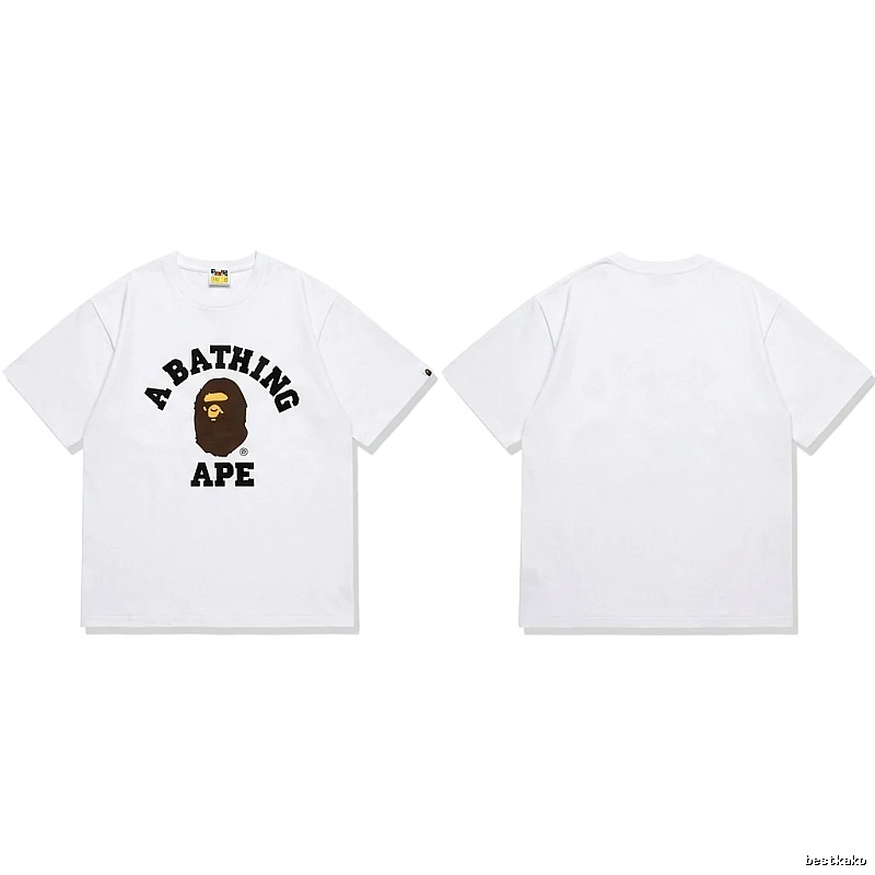 Bape's classic ape head white T-shirt