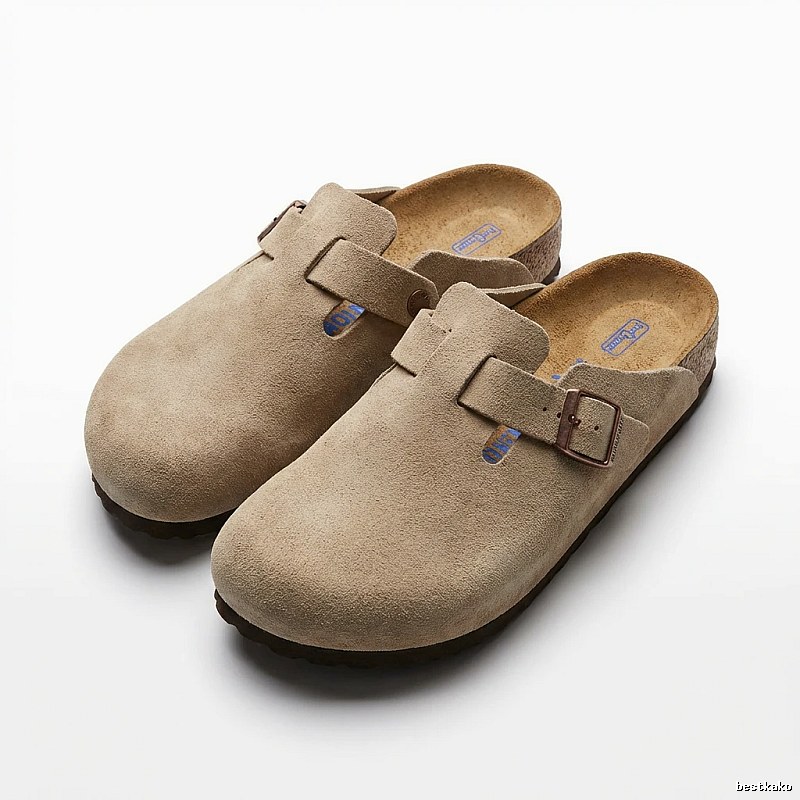 BIRKENSTOCK light brown retro-style mule shoes