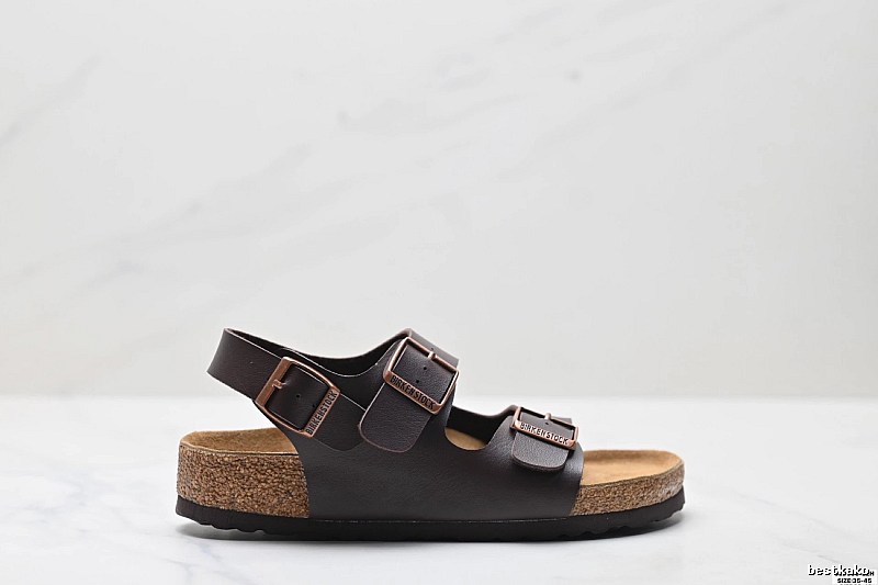 Birkenstock Vintage Casual Dark Brown Buckle Sandals