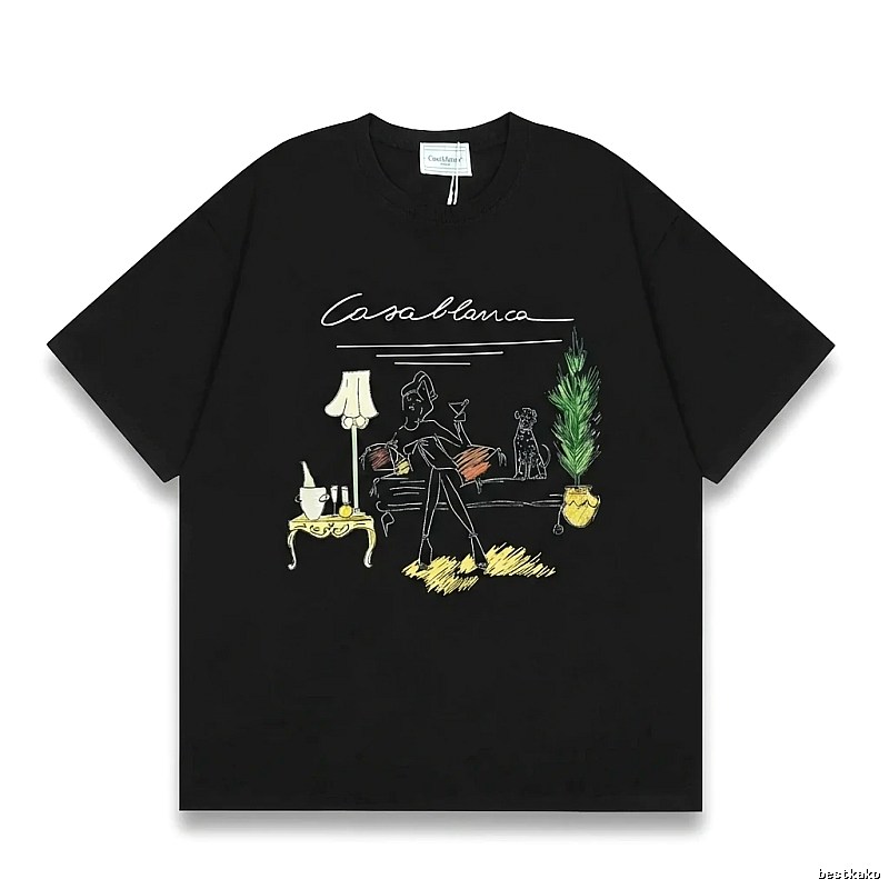 Casablanca casual style black T-shirt