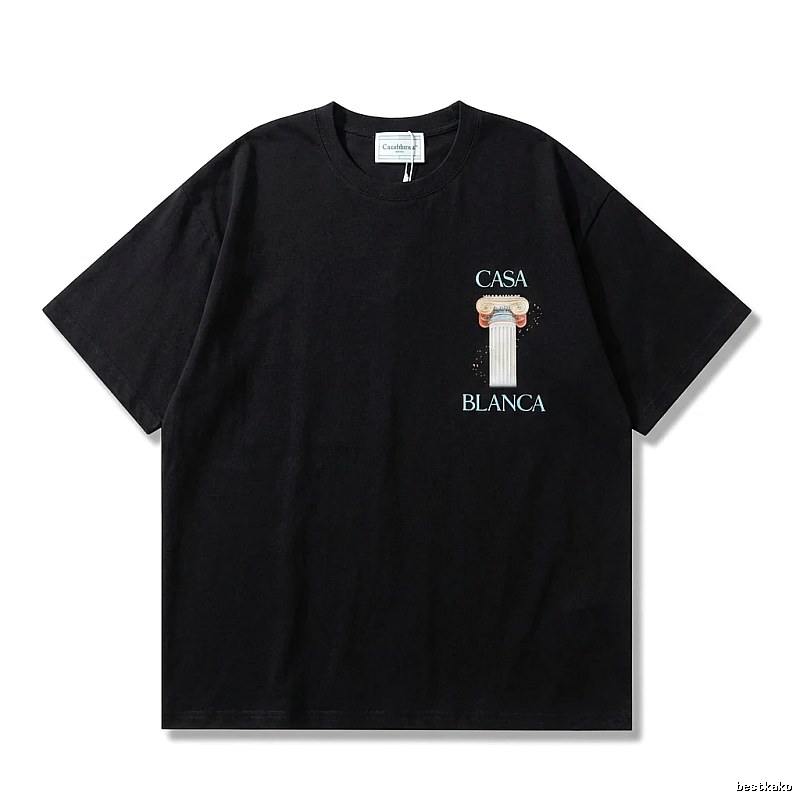 Casablanca Print Retro Black T-shirt