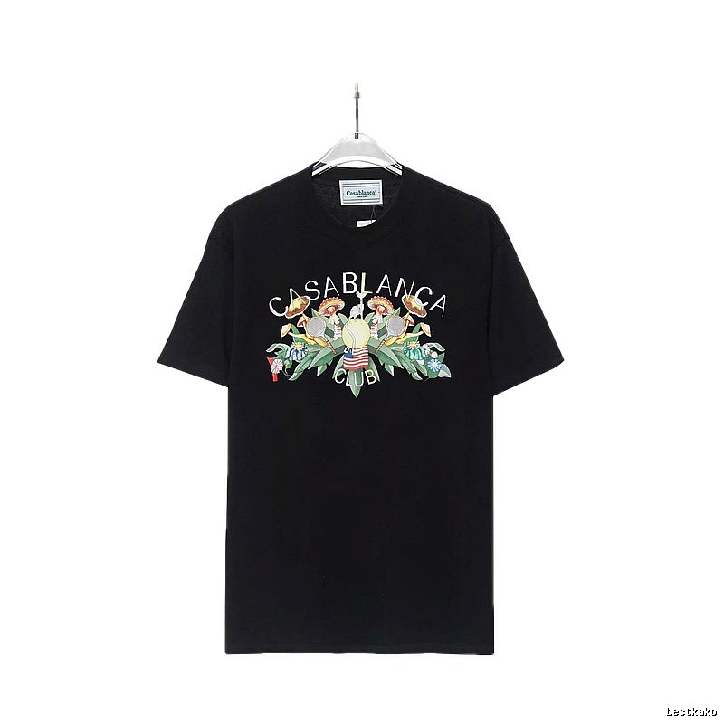 Casablanca - printed casual black T - shirt