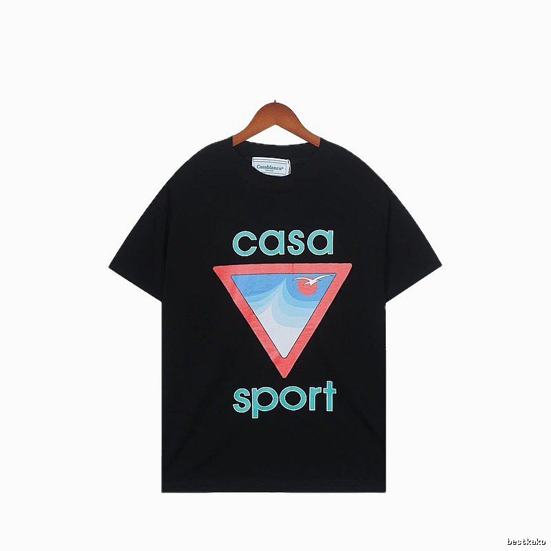 Casablanca - printed casual - style black T - shirt