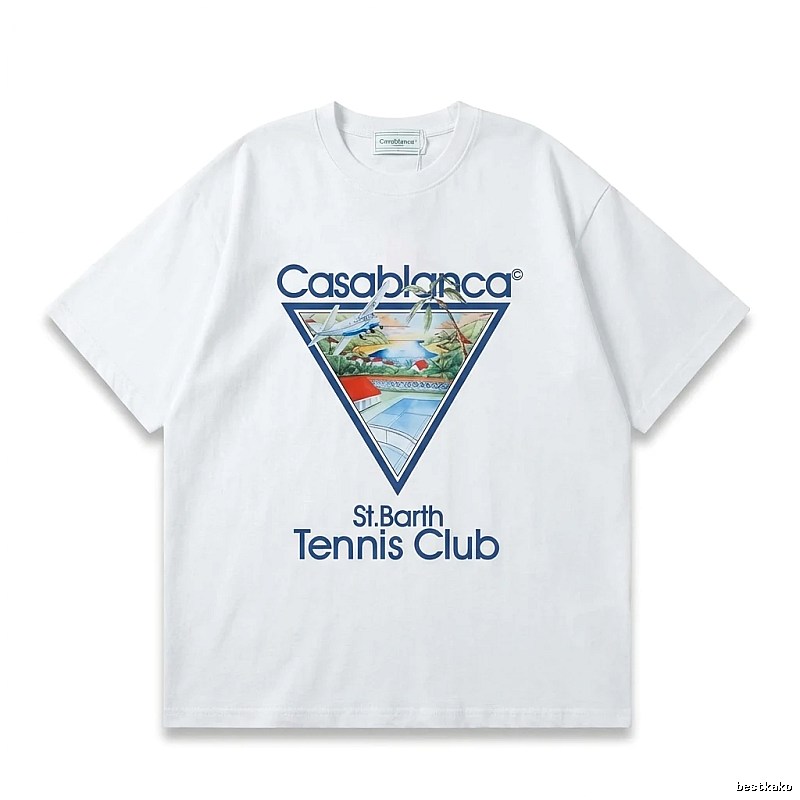 Casablanca Printed Casual White T-shirt