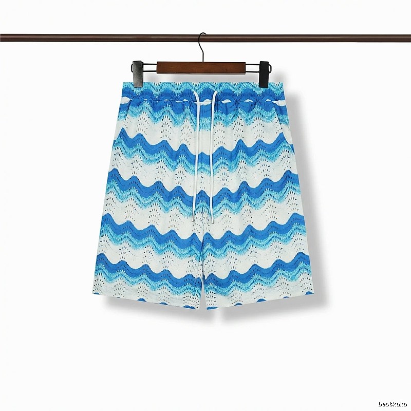 Casablanca Wave Style Blue and White Shorts