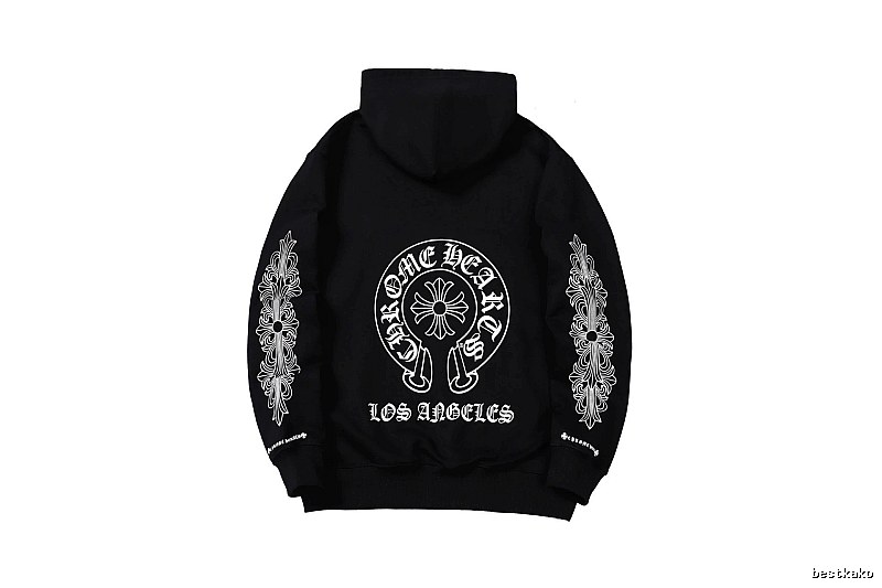 Chrome Hearts 2088-26 Black Cross Graphic Hoodie Streetwear Look