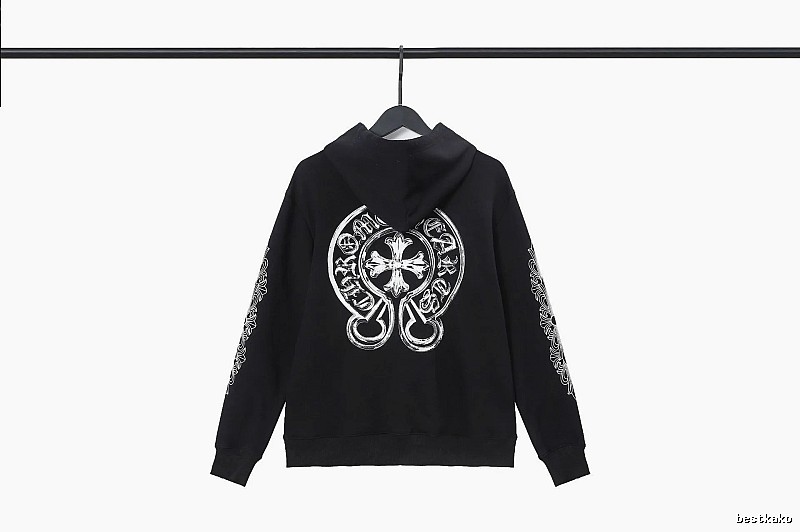 Chrome Hearts 2089-53 Black Cross Graphic Hoodie Minimal Look