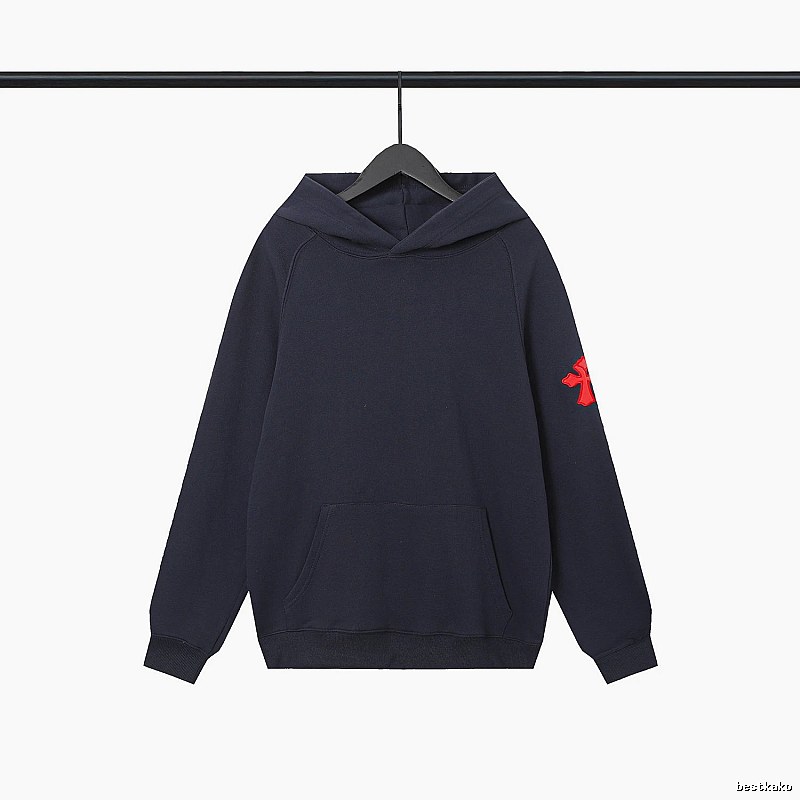 Chrome Hearts 2089-83 Navy Cross Graphic Hoodie Sport Casual