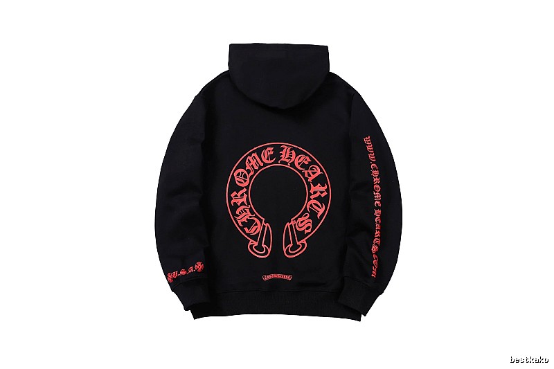 Chrome Hearts Casual Cross graphic hoodie Black Blue Cross for Comfortable Styling