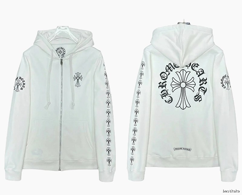 Chrome Hearts Cross Cool Style White Hoodie