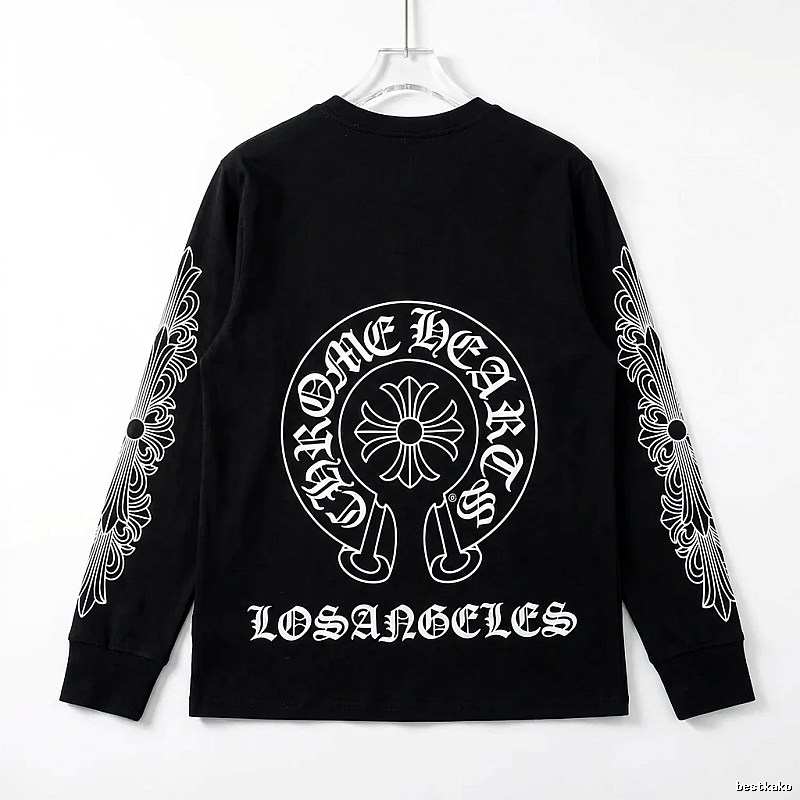 Chrome Hearts Cross Flower Dark Style Black Long Sleeve