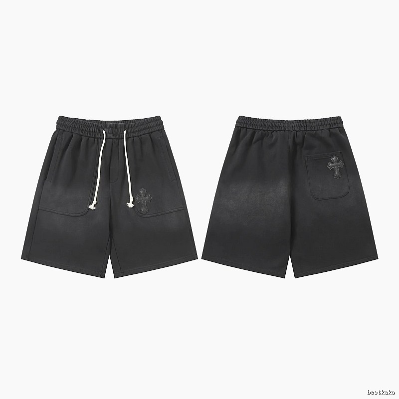 Chrome Hearts Cross Streetwear Brand Black Shorts