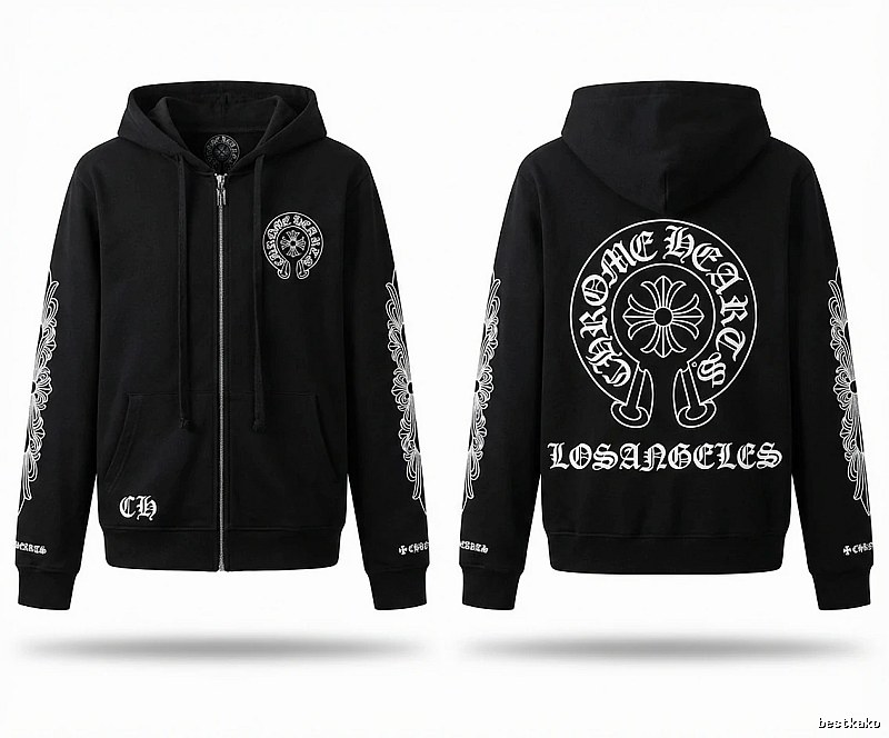 Chrome Hearts dark style black cardigan