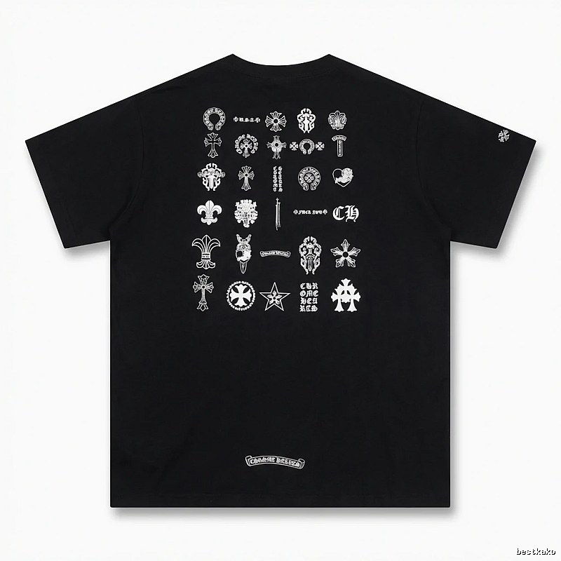 Chrome Hearts dark style black T-shirt