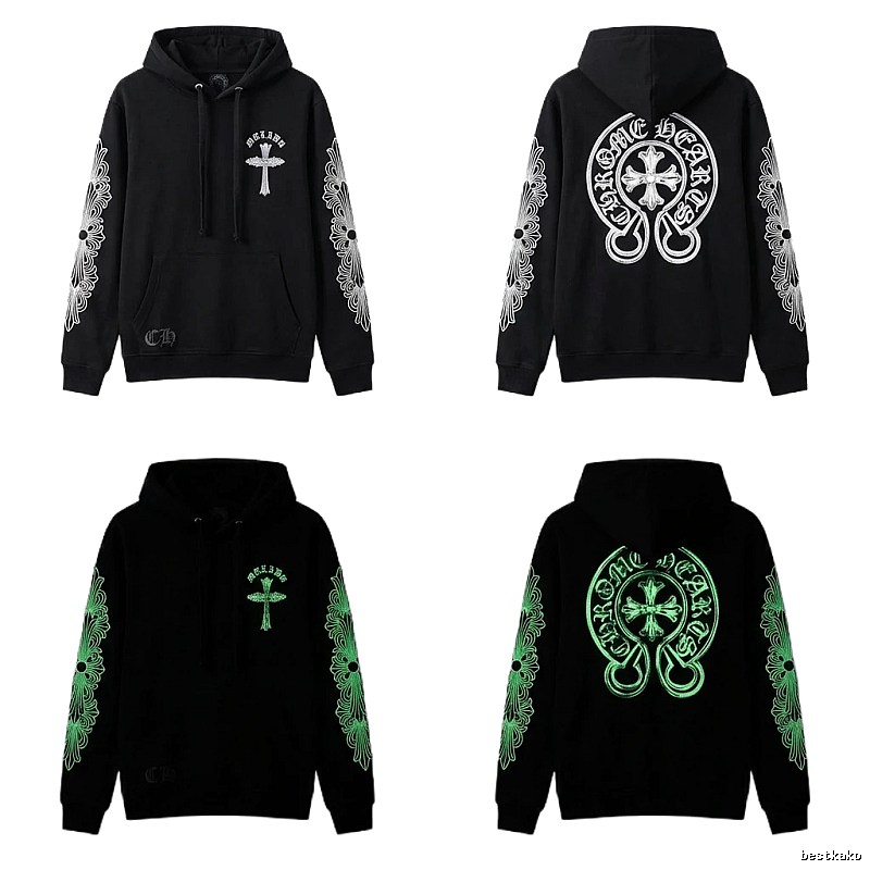 Chrome Hearts Glow-in-the-Dark Cross Streetwear Sweatshirt