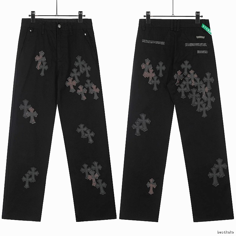 Chrome Hearts Patterned Graphic jeans Light Denim Jeans with Polished Detail