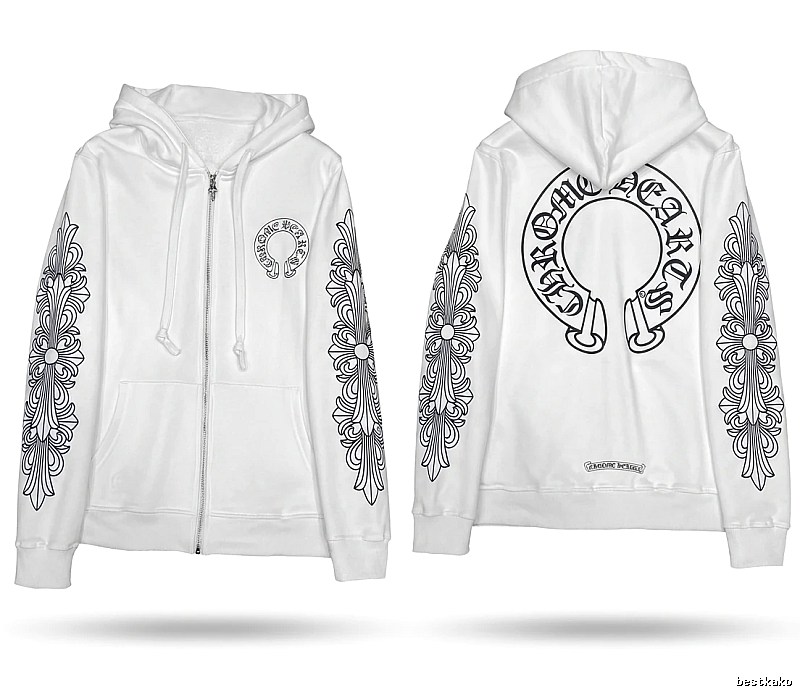 Chrome Hearts Printed Trendy and Cool Style White Hoodie