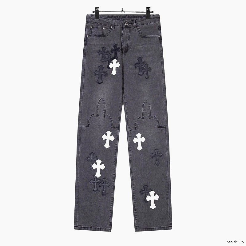 Chrome Hearts Relaxed Graphic jeans Light Denim Jeans with Designer-Inspired Detail