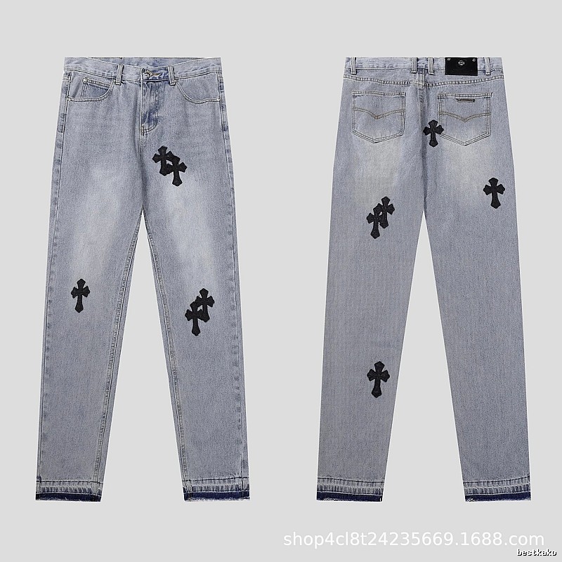 Chrome Hearts Sport Graphic jeans Light Denim Jeans for Warm Weather
