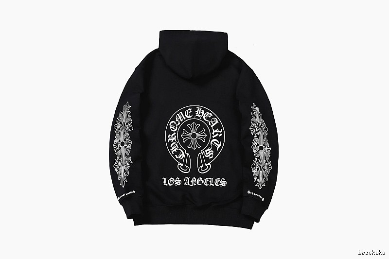 Chrome Hearts Travel Cross graphic hoodie Black Blue Cross with Modern Look
