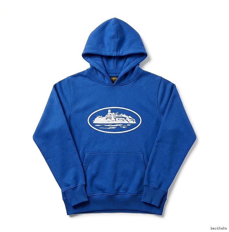 Corteiz Boat Logo Trendy Blue Sweatshirt
