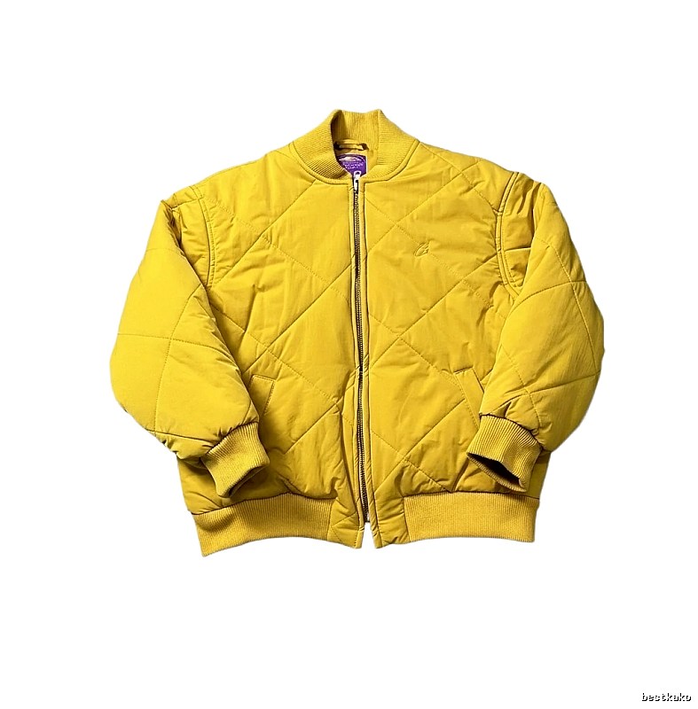 Corteiz Diamond - Patterned Trendy and Cool Yellow Padded Coat