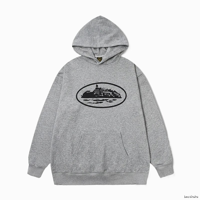 Corteiz grey minimalist hoodie
