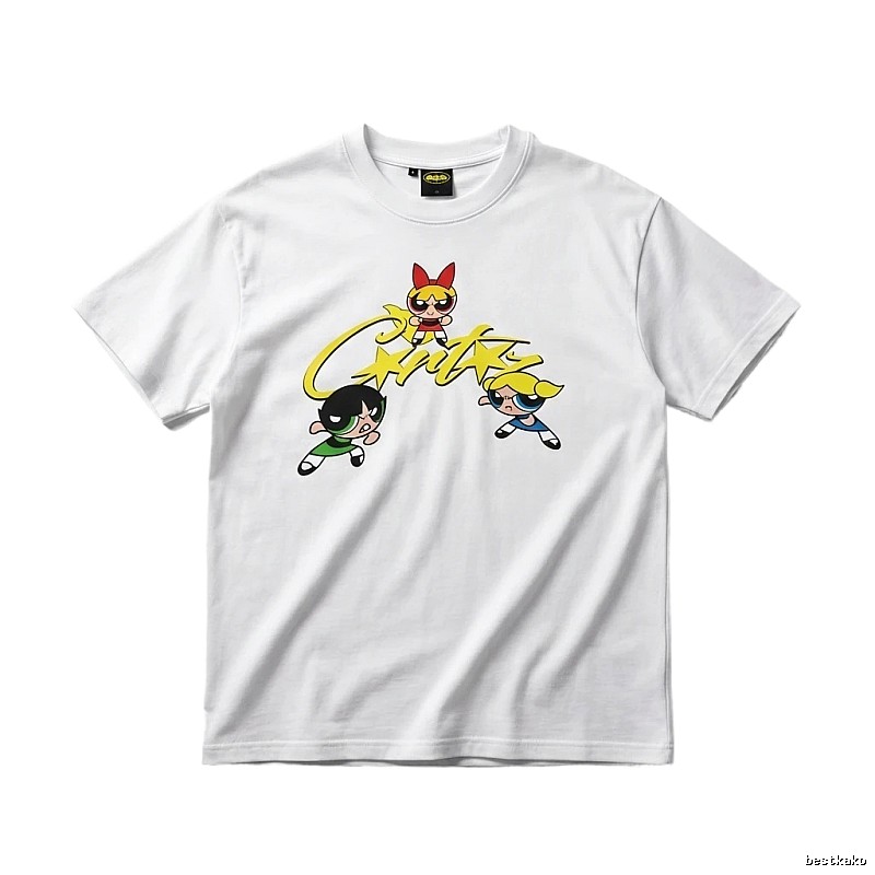 Corteiz Powerpuff Girls Cartoon White T-shirt