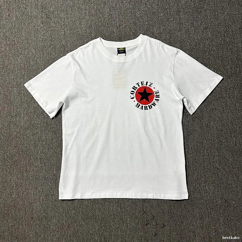 Corteiz Travel Logo T-shirt Black Corteiz with Soft Visual Tone