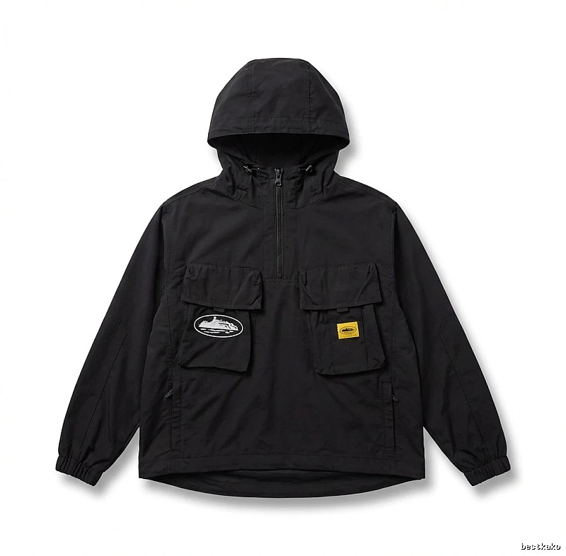 Corteiz Workwear Style Black Jacket