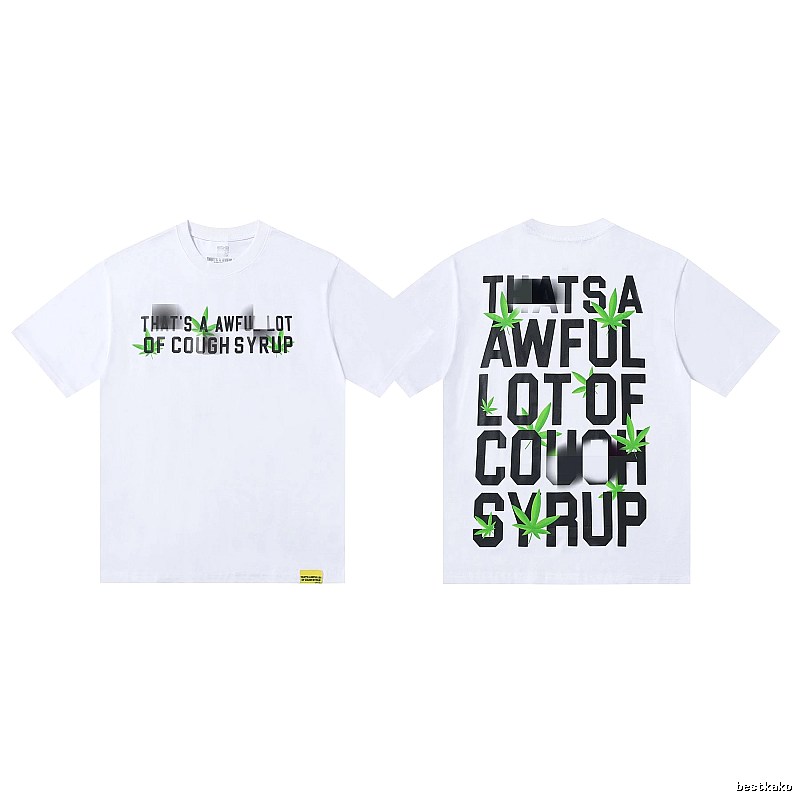 COUGH SYRUP Hemp Leaf Street Style White T-Shirt