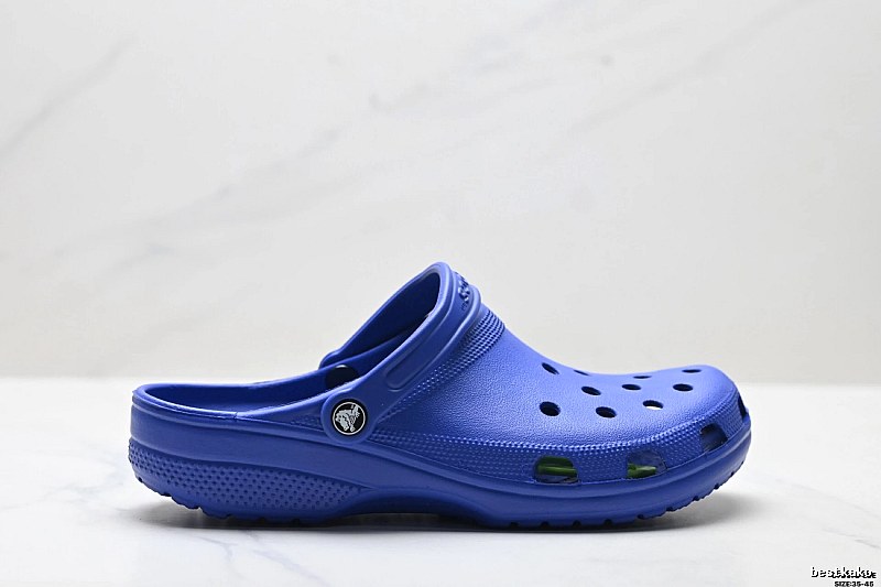 Crocs' trendy blue clog-style slippers