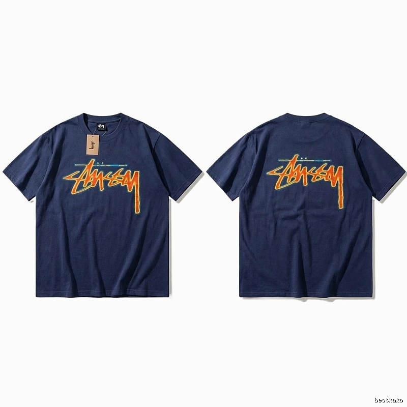 Dark blue T-shirt with Stussy graffiti style