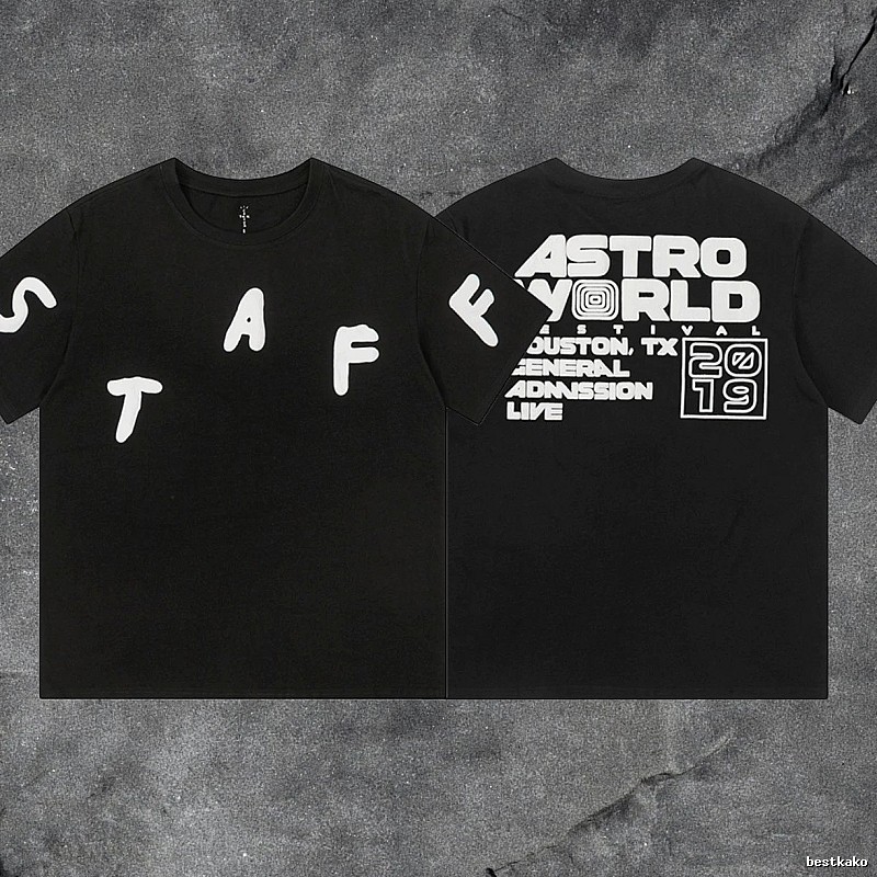 Denim Tears Black Graphic T-Shirt Summer Styling