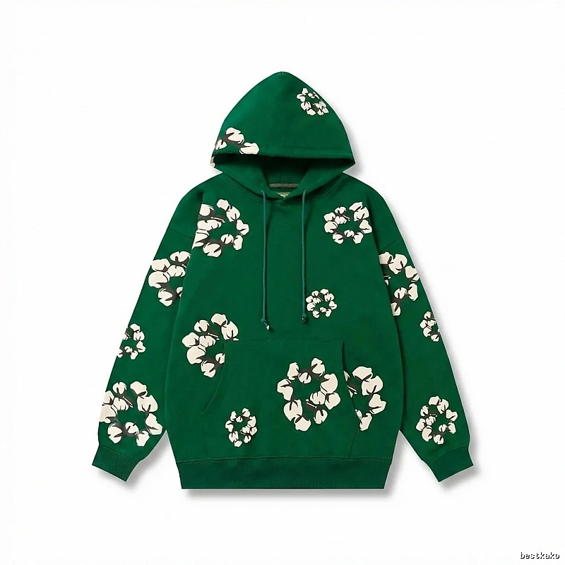 DENIM TEARS Floral Green Hoodie