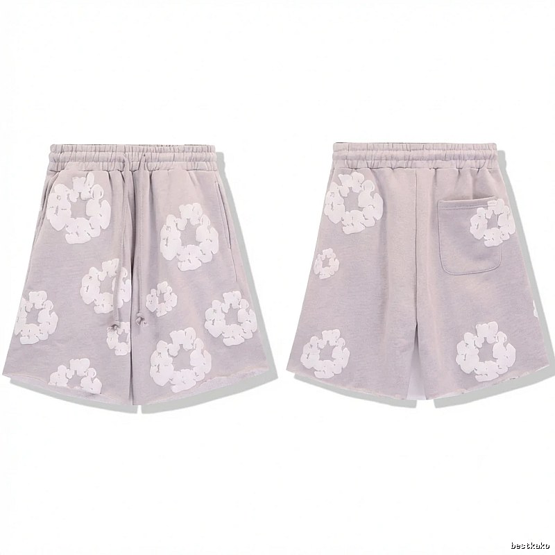 DENIM TEARS Printed Retro Style Shorts